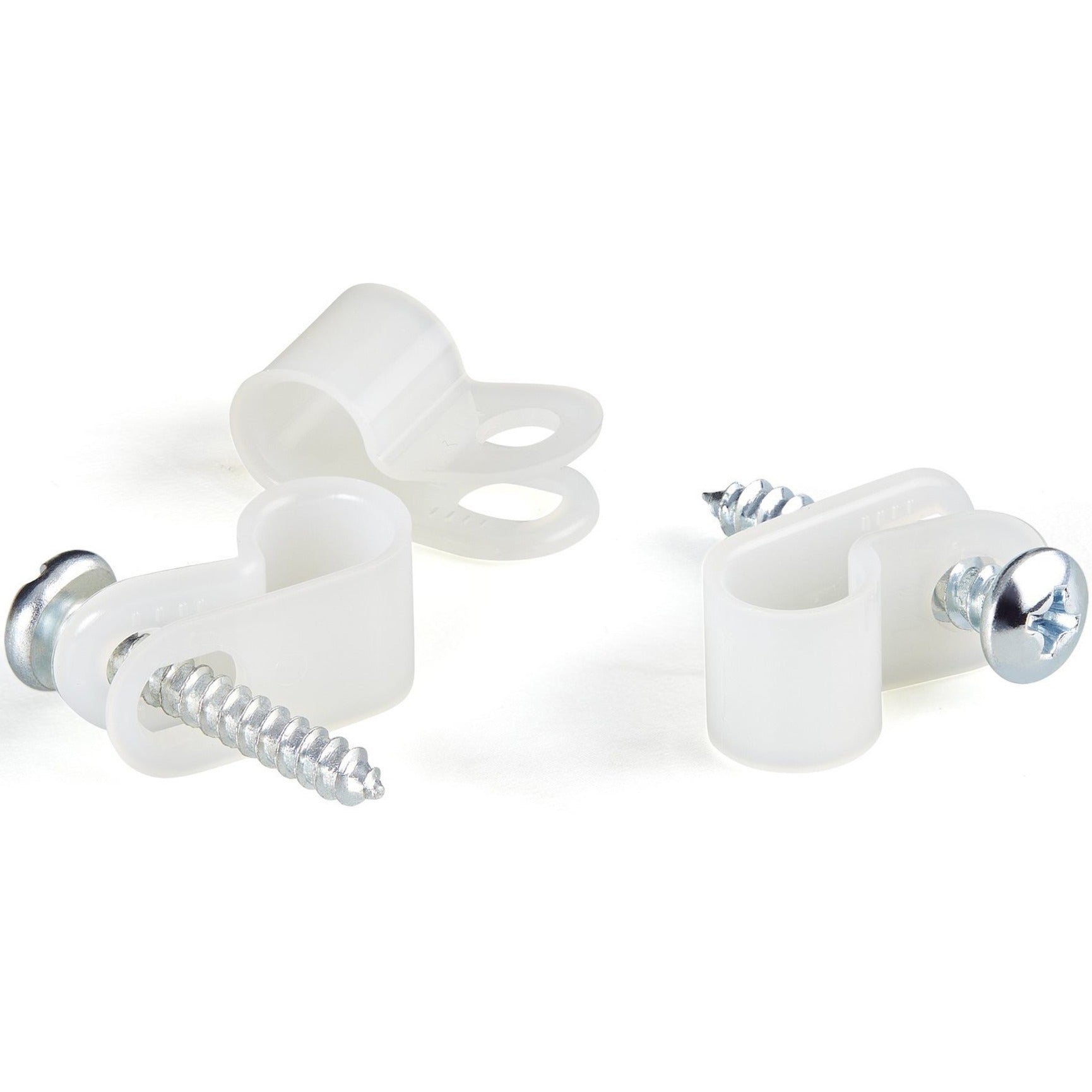StarTech.com CBMSDCC3 100 - Screw Mount Cable Clamps, TAA Compliant, 2 Year Warranty, White