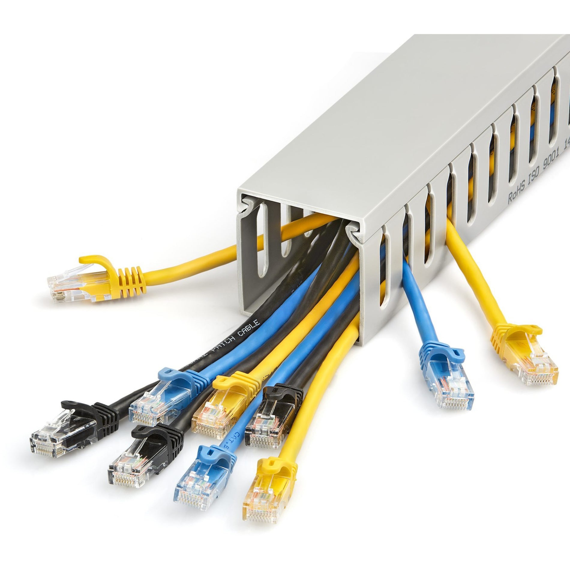 StarTech.com CBMWD5050 Cable Management Raceway, Slotted Wiring Cable Duct, 50 x 50mm, TAA Compliant, 2 Year Warranty