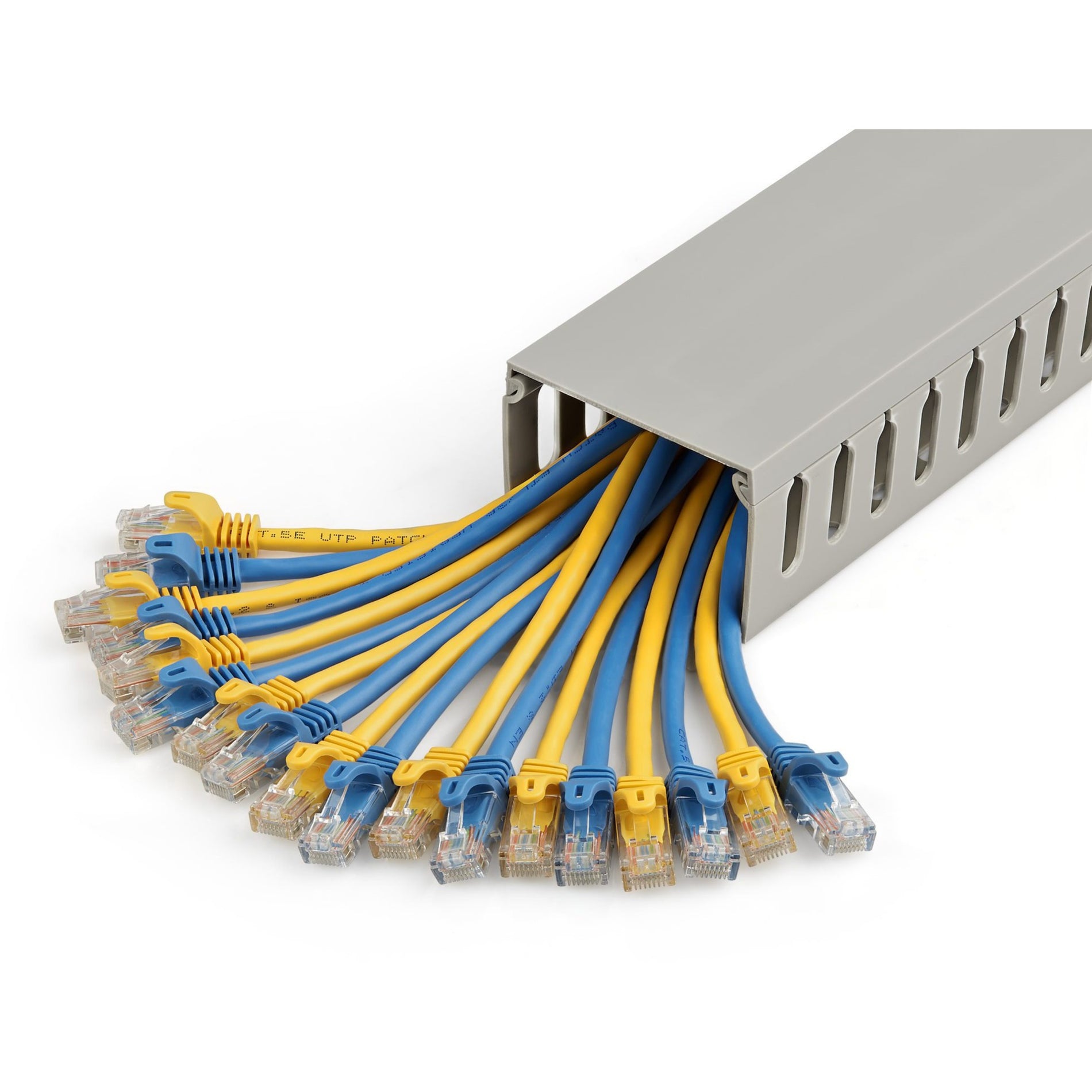 StarTech.com CBMWD7550 Cable Management Raceway, Slotted Wiring Duct - 75 x 50mm, TAA Compliant, Gray