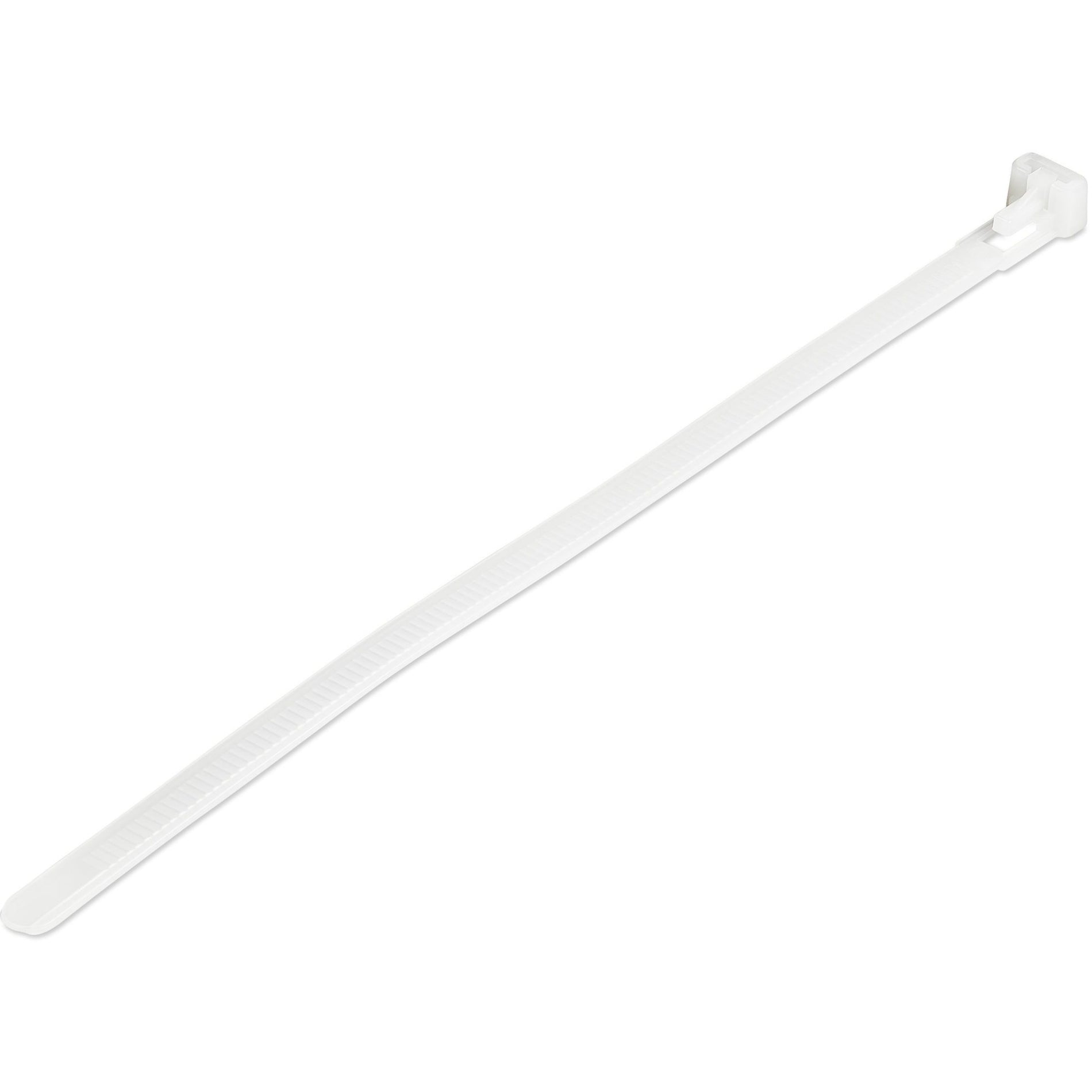 StarTech.com CBMZTRB8 100 Pack - 8 in. White Cable Ties, Resealable, TAA Compliant, 2 Year Warranty