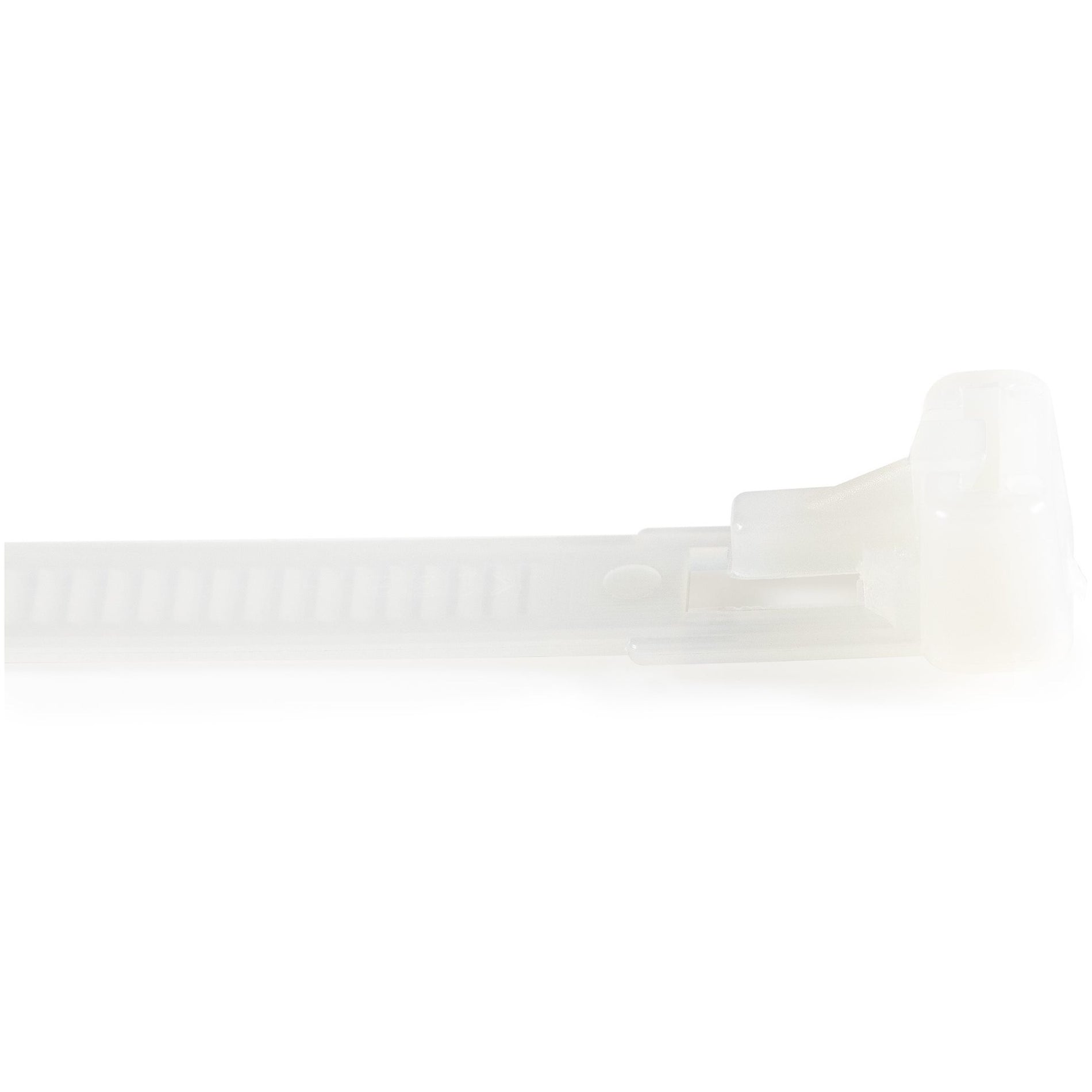 StarTech.com CBMZTRB8 100 Pack - 8 in. White Cable Ties, Resealable, TAA Compliant, 2 Year Warranty