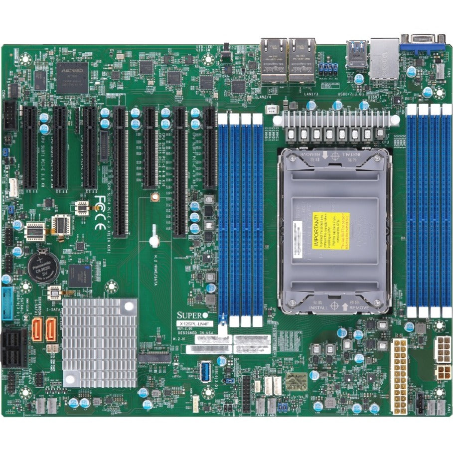 Supermicro MBD-X12SPL-LN4F-O X12SPL-LN4F Server Motherboard, ATX DDR4 8 DIMM PCI-E M.2 QUAD LAN