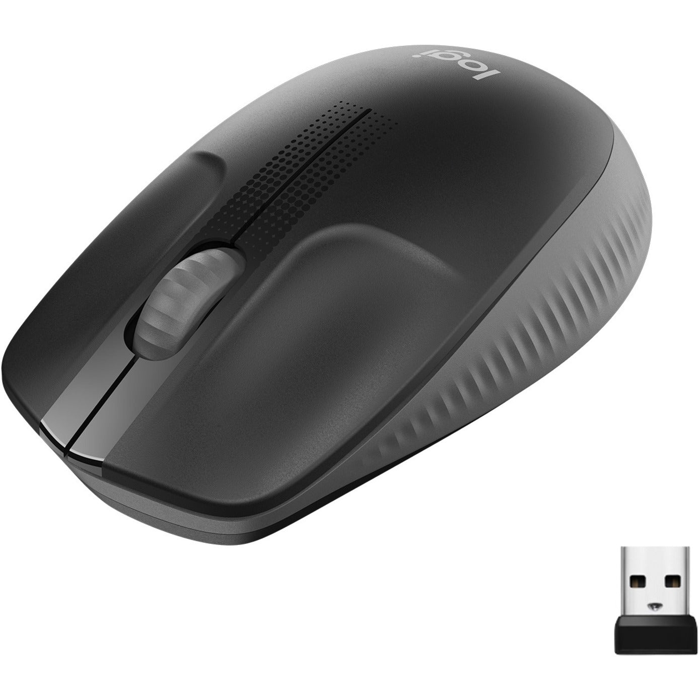 Logitech 910-005901 M190 Full-Size Wireless Mouse 2.4 GHz Radio Frequency USB Receiver