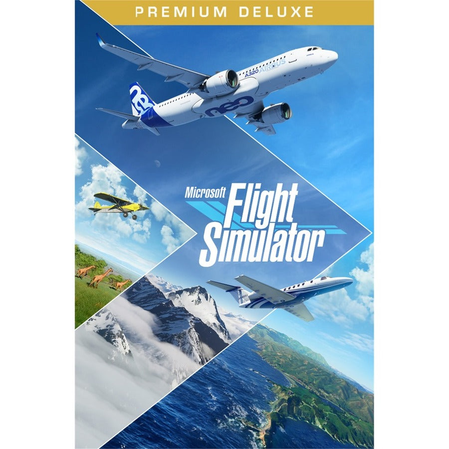 Microsoft 2WU-00032 Flight Simulator: Premium Deluxe, Realistic Flying Experience with Stunning Graphics