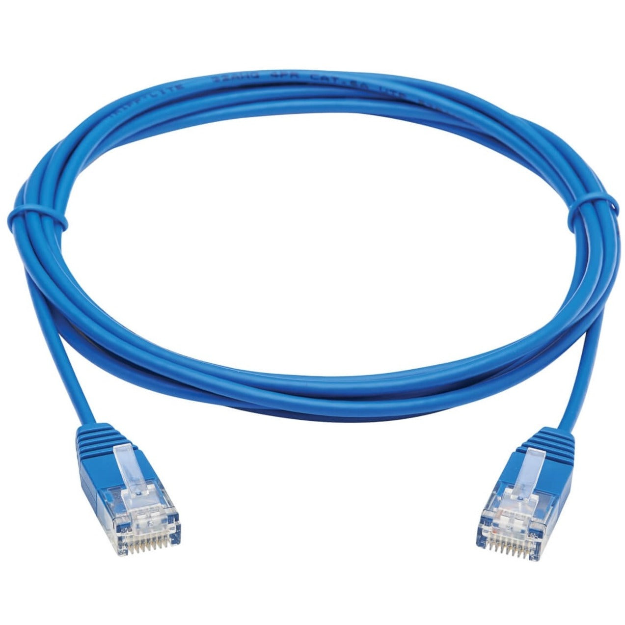 Tripp Lite N261-UR07-BL Cat6a 10G Certified Molded Ultra-Slim UTP Ethernet Cable, Blue, 7 ft.