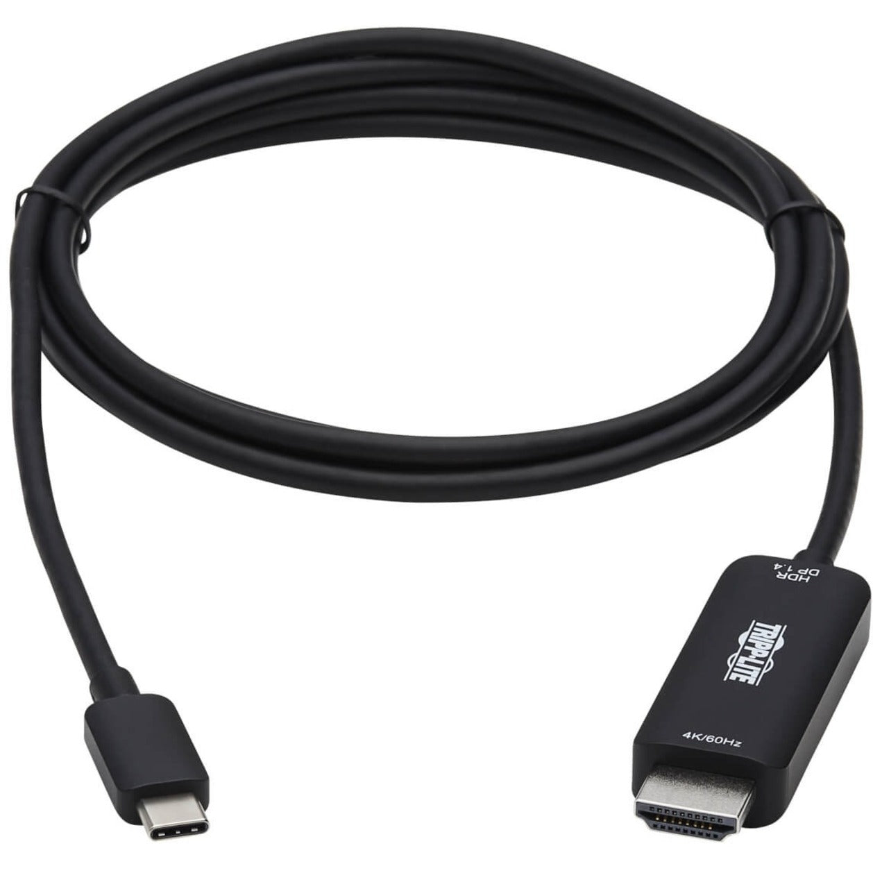 Tripp Lite U444-006-HDR4BE USB-C to HDMI Adapter Cable, M/M, Black, 6 ft.