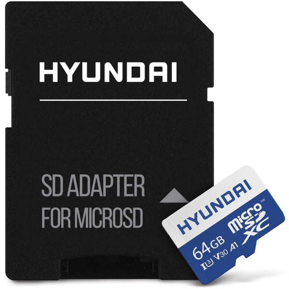 Hyundai SDC64GU3 64GB microSDXC Card, Lifetime Warranty, 95 MB/s Read Speed, Class 10/UHS-I (U3), 35 MB/s Write Speed