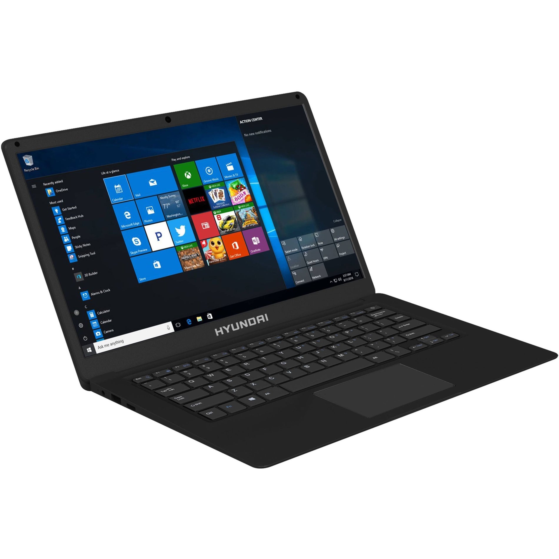 Hyundai L14WB1EBK Thinnote-A Notebook, 14.1" Celeron Laptop, 4GB RAM, 64GB Storage, Windows 10 Pro