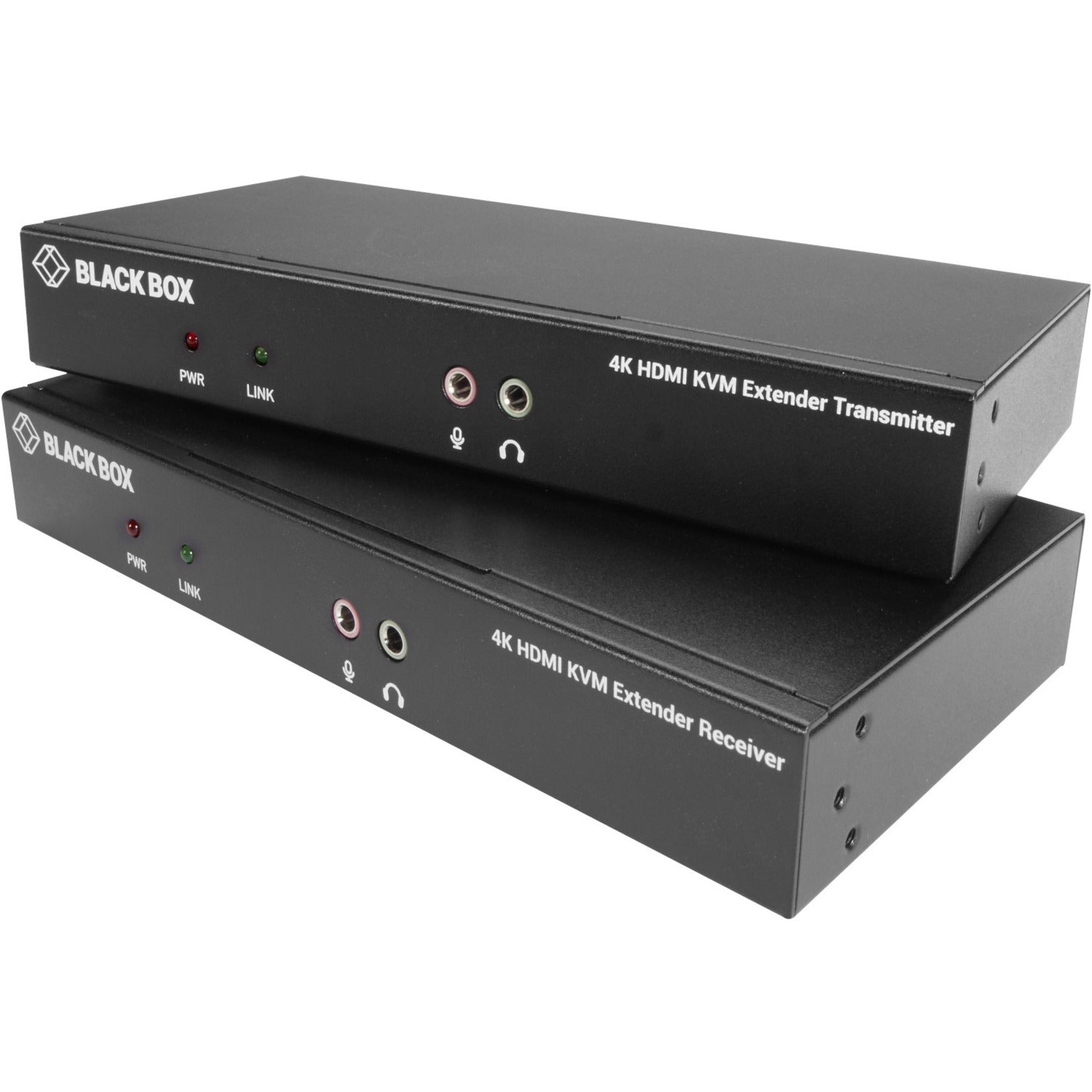 Black Box KVXLCHF-100-SFP-BUN2 KVXLCHF-100 KVM Console/Extender, 4K Video, 1 Year Warranty, TAA Compliant, USB/HDMI, PC Supported