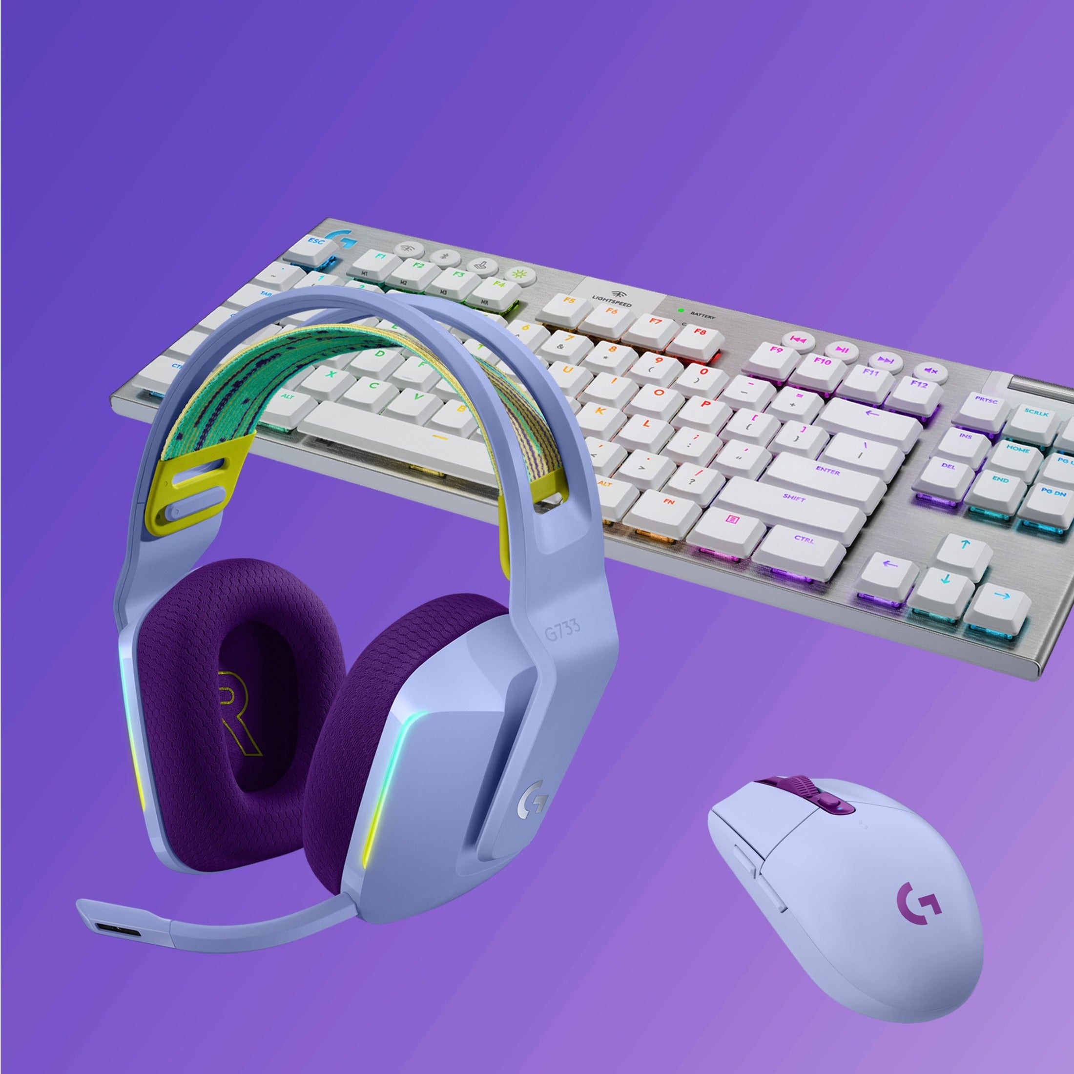 Logitech G733 Lightspeed Wireless RGB Gaming Headset, Comfortable