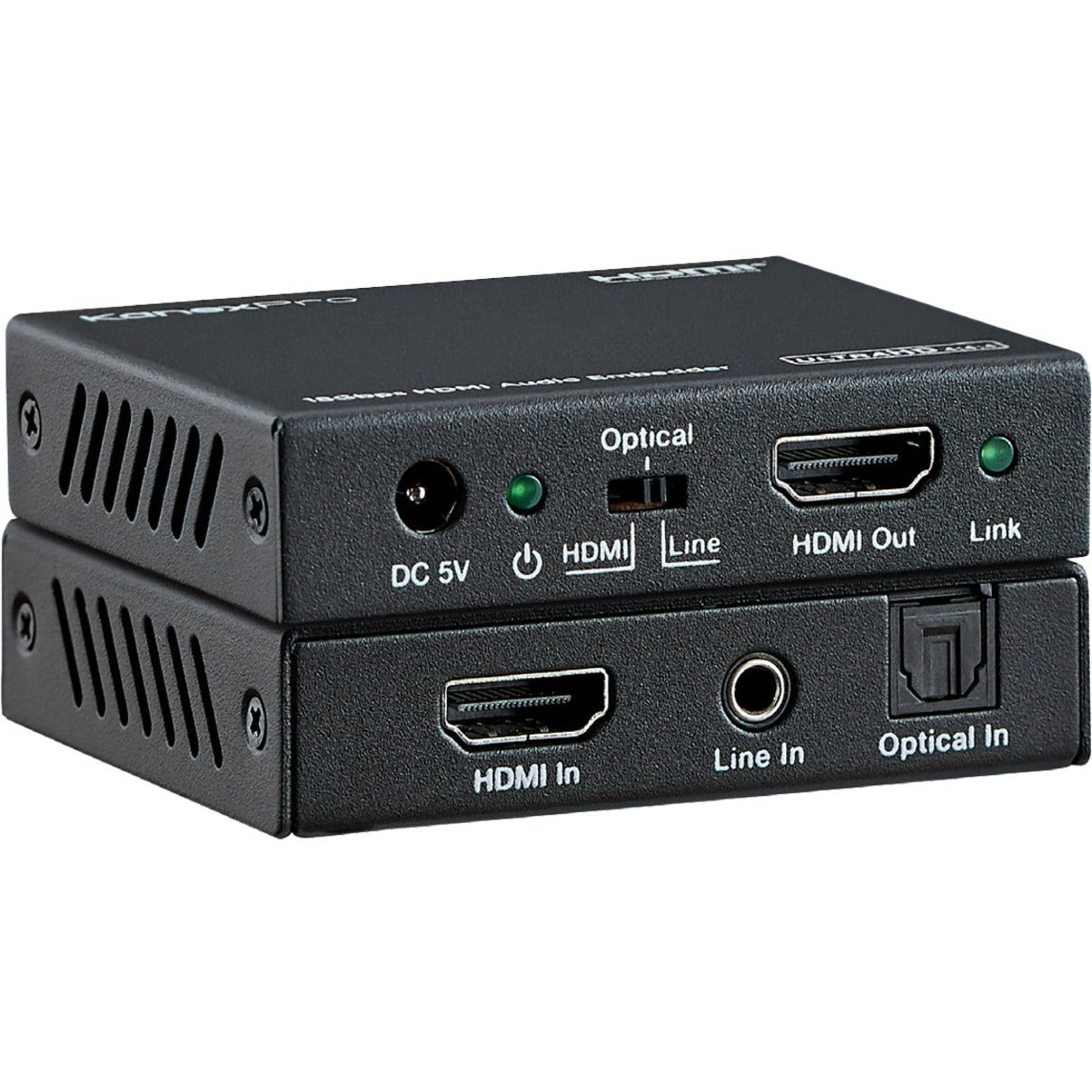 KanexPro HAECOAX4 HDMI 2.0 Audio Embedder 18Gbps HDCP 2.2 4K 60Hz, Audio Embedding and Streaming