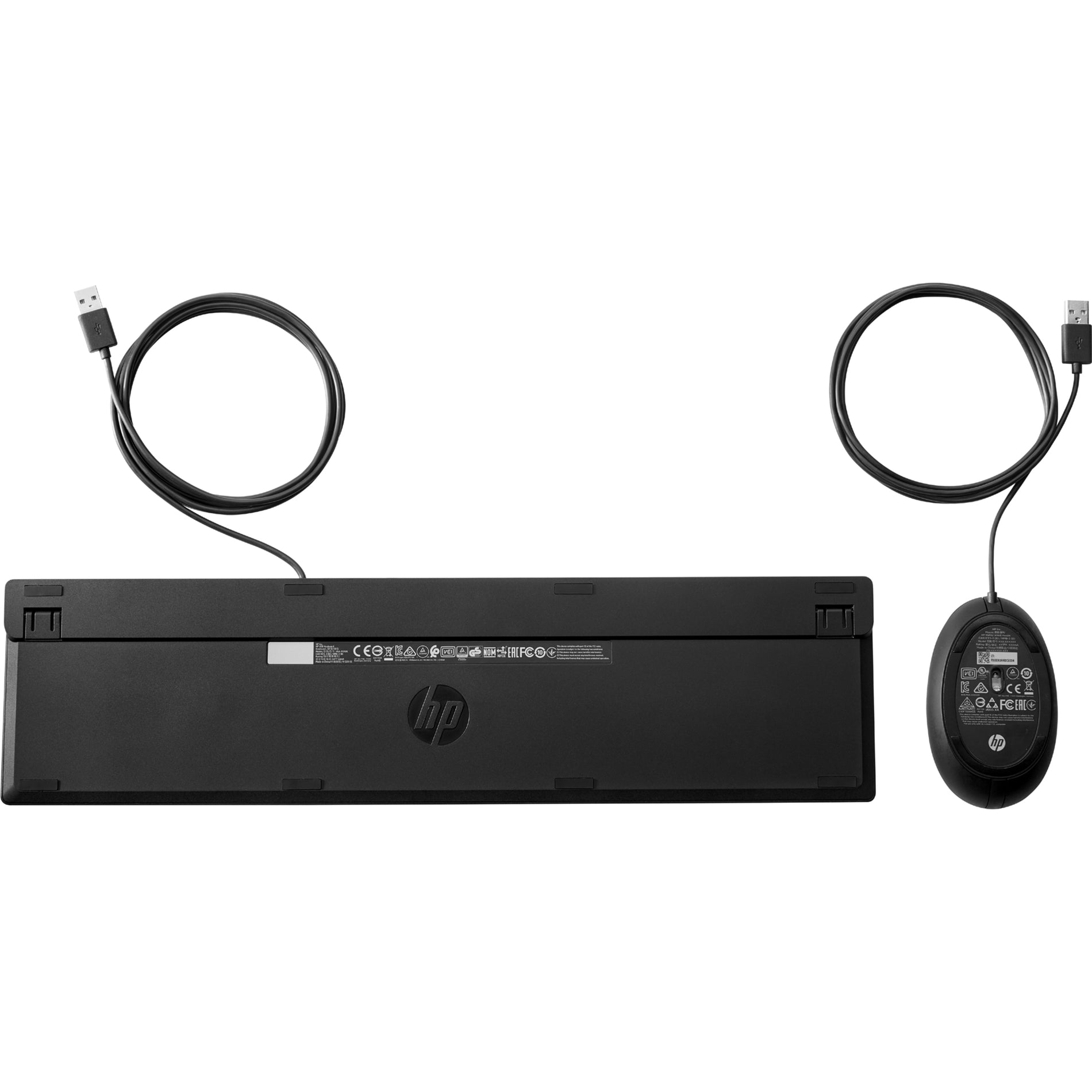HP Wired Desktop 320MK Mouse and Keyboard, Quiet Keys, LED Indicator, Plug & Play, Adjustable Tilt, Low-profile Keys