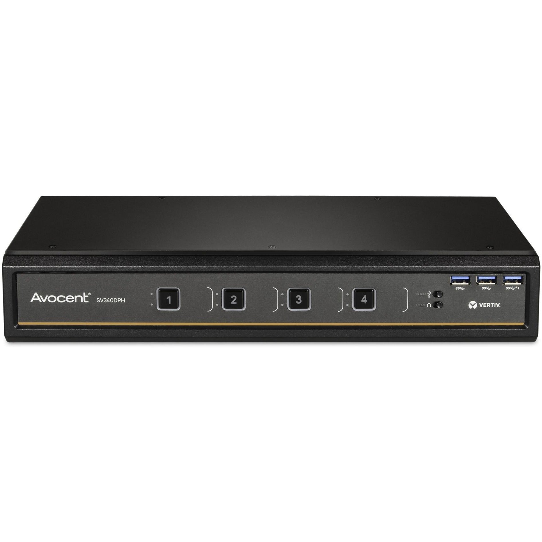 AVOCENT SV340DPH-400 SwitchView Desktop KVM, 4 Port, Dual Head, Universal Connector, TAA Compliant
