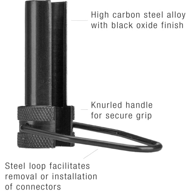 Jonard Tools RBNC-3 Compact BNC Connector Tool, Slip Resistant, Durable, Carabiner, Key Ring