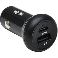 Tripp Lite USB Car Charger Dual-Port 24W Charging USB C USB-A QC 3.0 Black (U280-C02-24W-1B) Main image