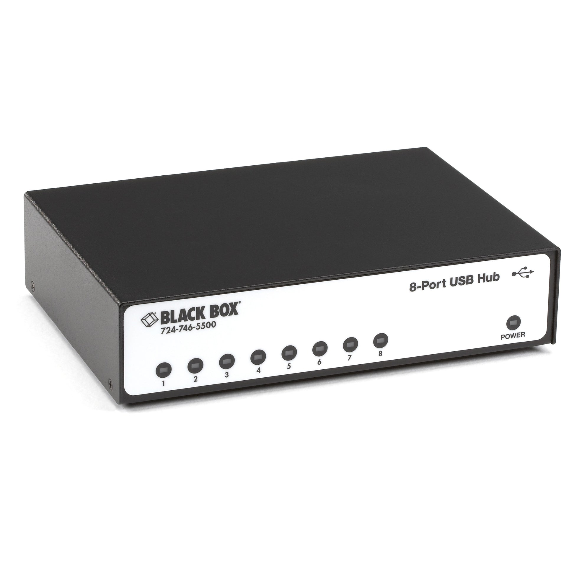 Black Box IC1023A DB9 8-Port USB-to-RS-232 Converter, TAA Compliant, 5 Year Warranty