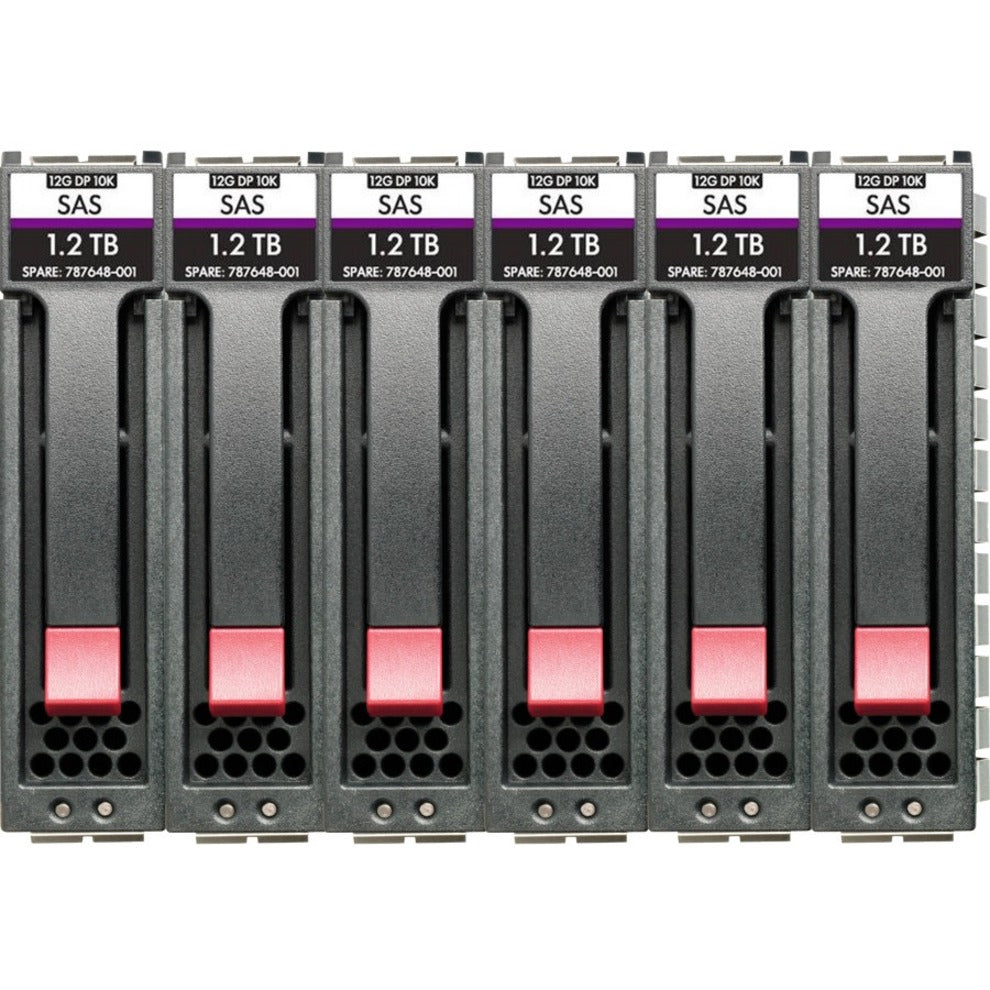 HPE R0Q65A MSA 7.2TB SAS 12G Enterprise 10K SFF (2.5in) M2 3yr Wty 6-pack HDD Bundle, 1.20 TB Hard Drive