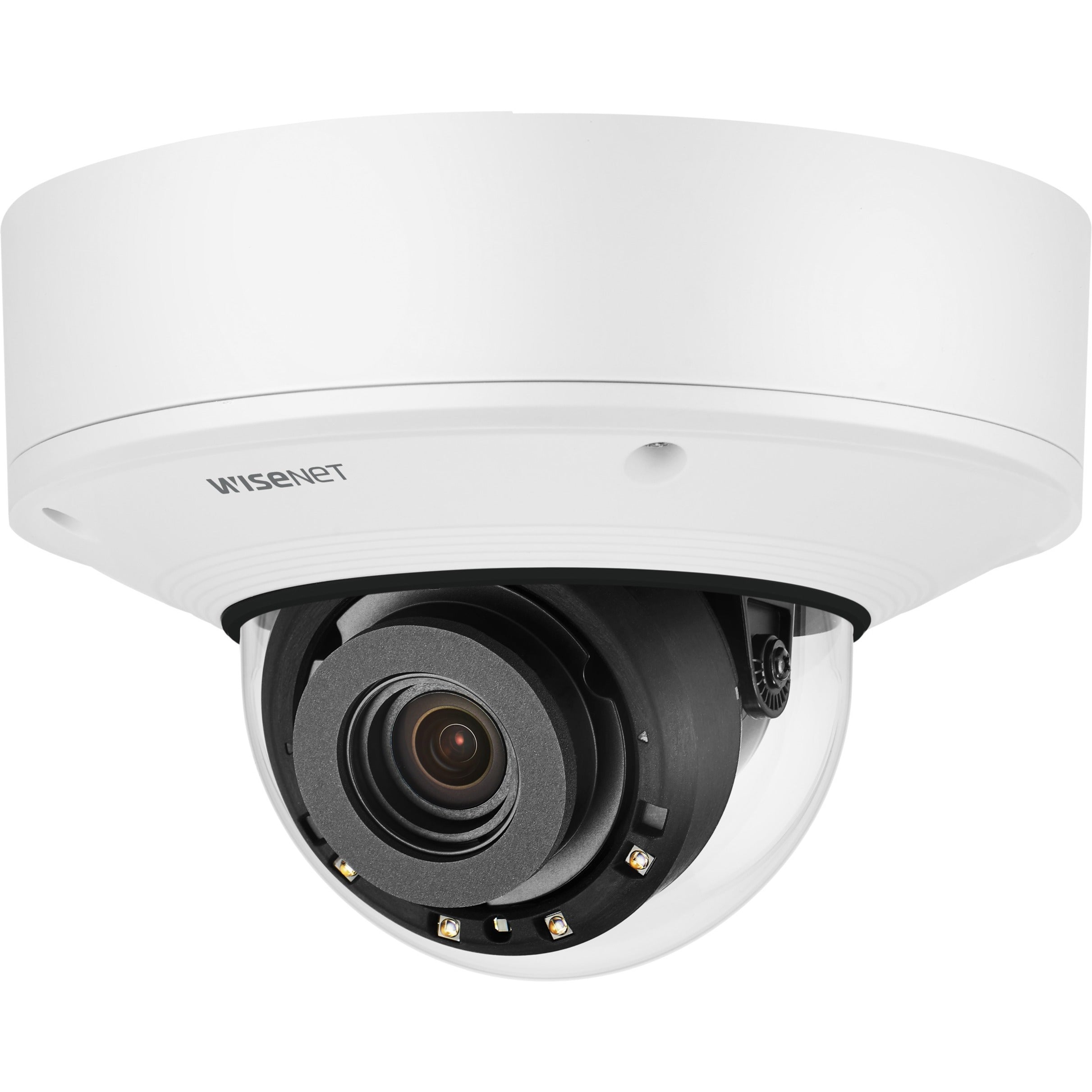 Wisenet XNV-8082R 6MP Netzwerk-IR-Vandalendomkamera Innen-/Außenüberwachung mit variofokalem Objektiv 3-fach optischem Zoom H.265 Videoformat 30fps Bildrate