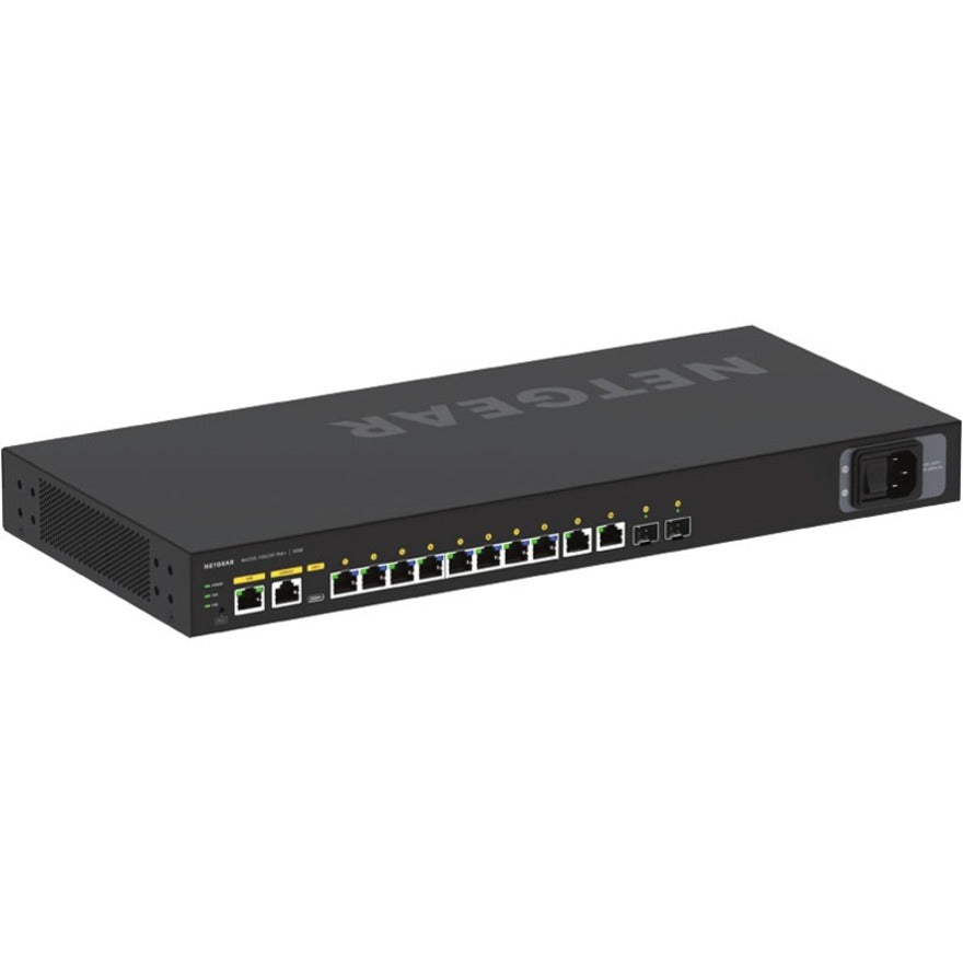 Netgear GSM4212PX-100NAS AV Line M4250-10G2XF-PoE+ Ethernet Switch, 10 Gigabit, 8-Port PoE+, Lifetime Warranty