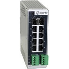 Perle 07017270 IDS-710HP Ethernet Switch, 8-Port Gigabit Ethernet Hi-PoE, 2.5 Gigabit Ethernet Expansion Slots