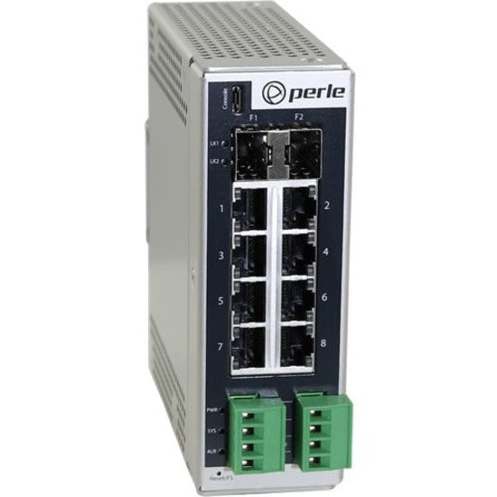 Perle 07017280 Industrial Managed Ethernet Switch with 10 ports, 5 Year Warranty, Made in Canada