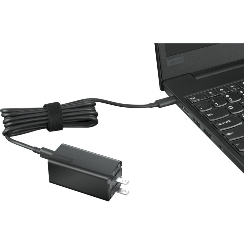 Lenovo 40AWGC65WW 65W USB-C GaN Adapter, Compact and Powerful Charging Solution