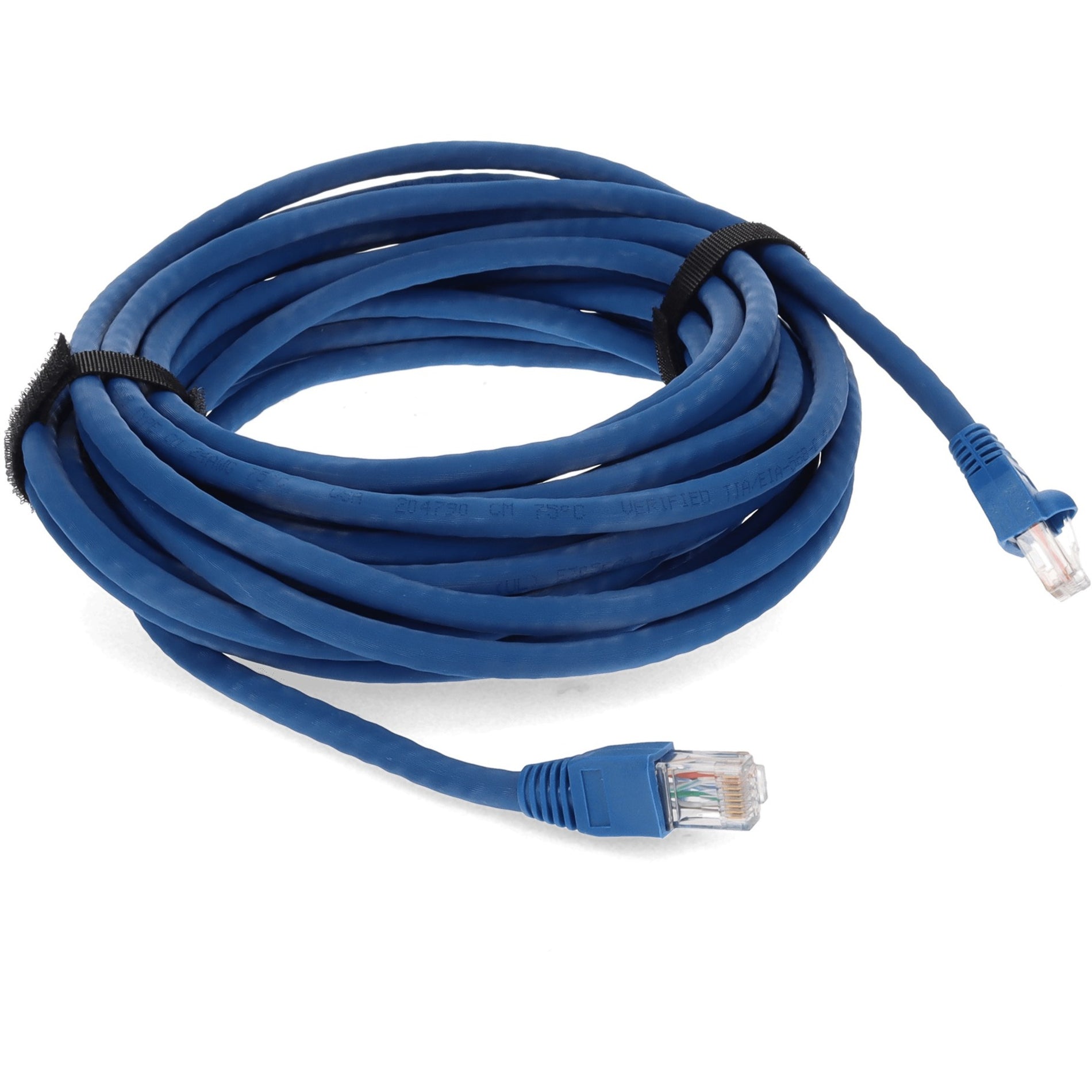 AddOn ADD-30FCAT6A-BE 30ft RJ-45 (Male) to RJ-45 (Male) Straight Blue Cat6A UTP PVC Copper Patch Cable, 30ft Length