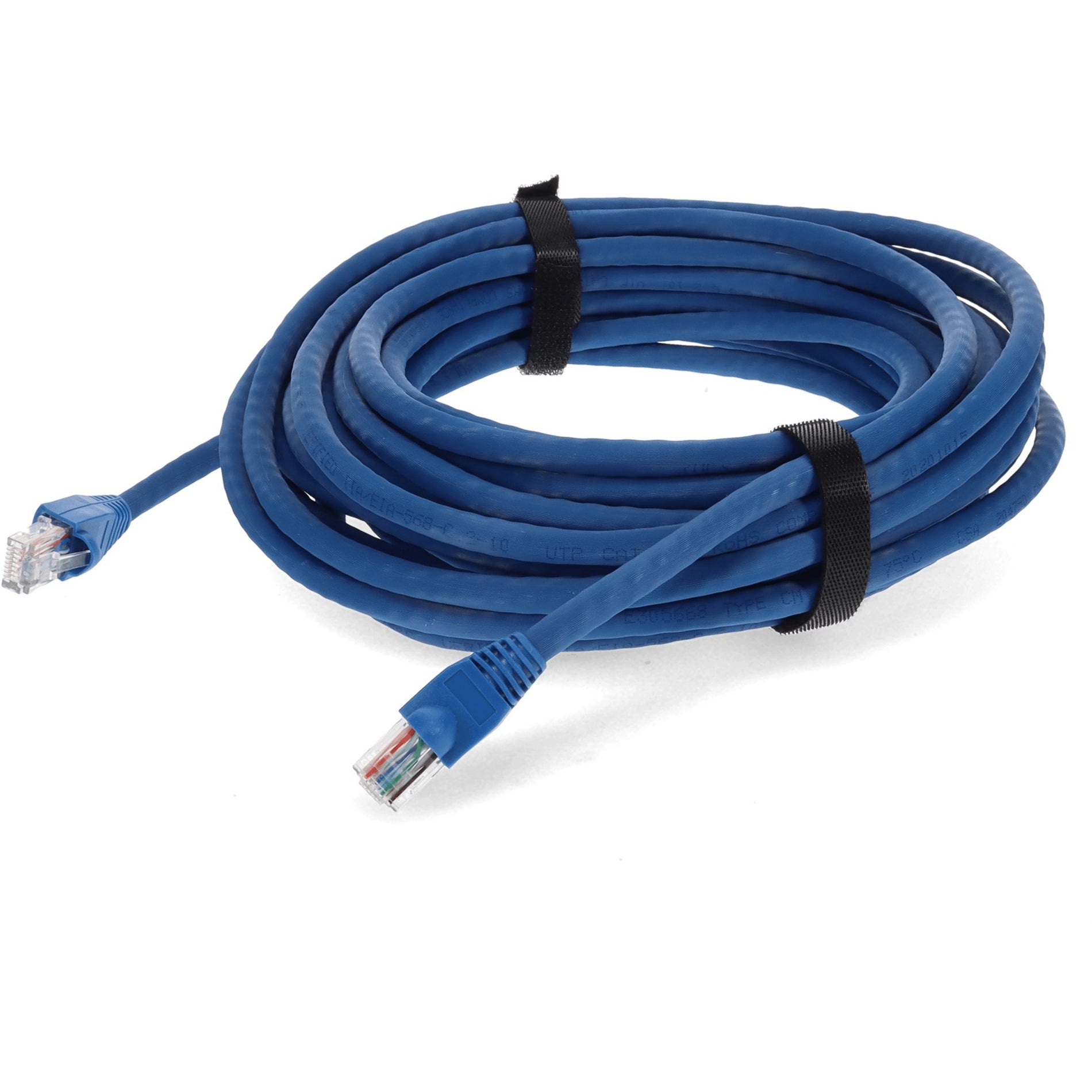 AddOn ADD-35FCAT6A-BE 35ft RJ-45 (Male) to RJ-45 (Male) Straight Blue Cat6A UTP PVC Copper Patch Cable, 10 Gbit/s Data Transfer Rate