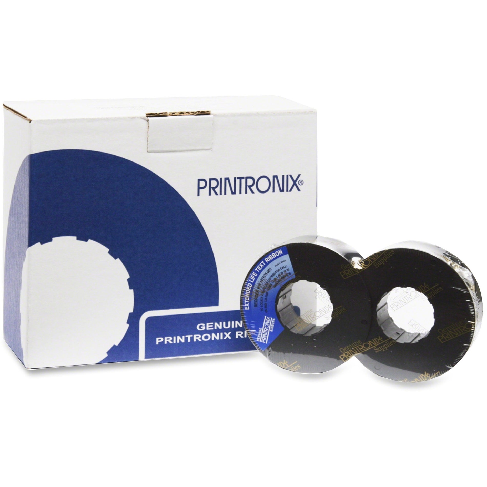 Printronix 107675-001 Extended-life Black Ribbon, 6-Pack