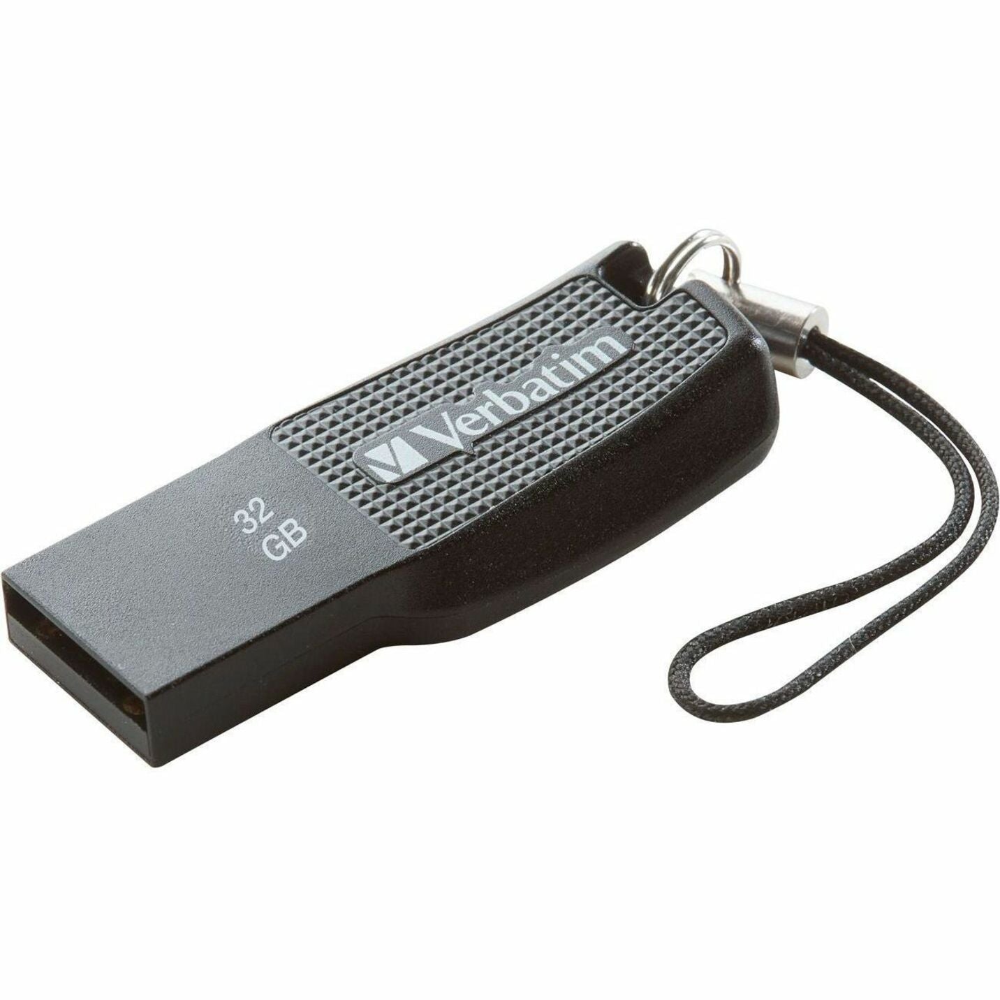 Verbatim 70876 32GB Ergo USB Flash Drive - Black, Capless, Password Protection