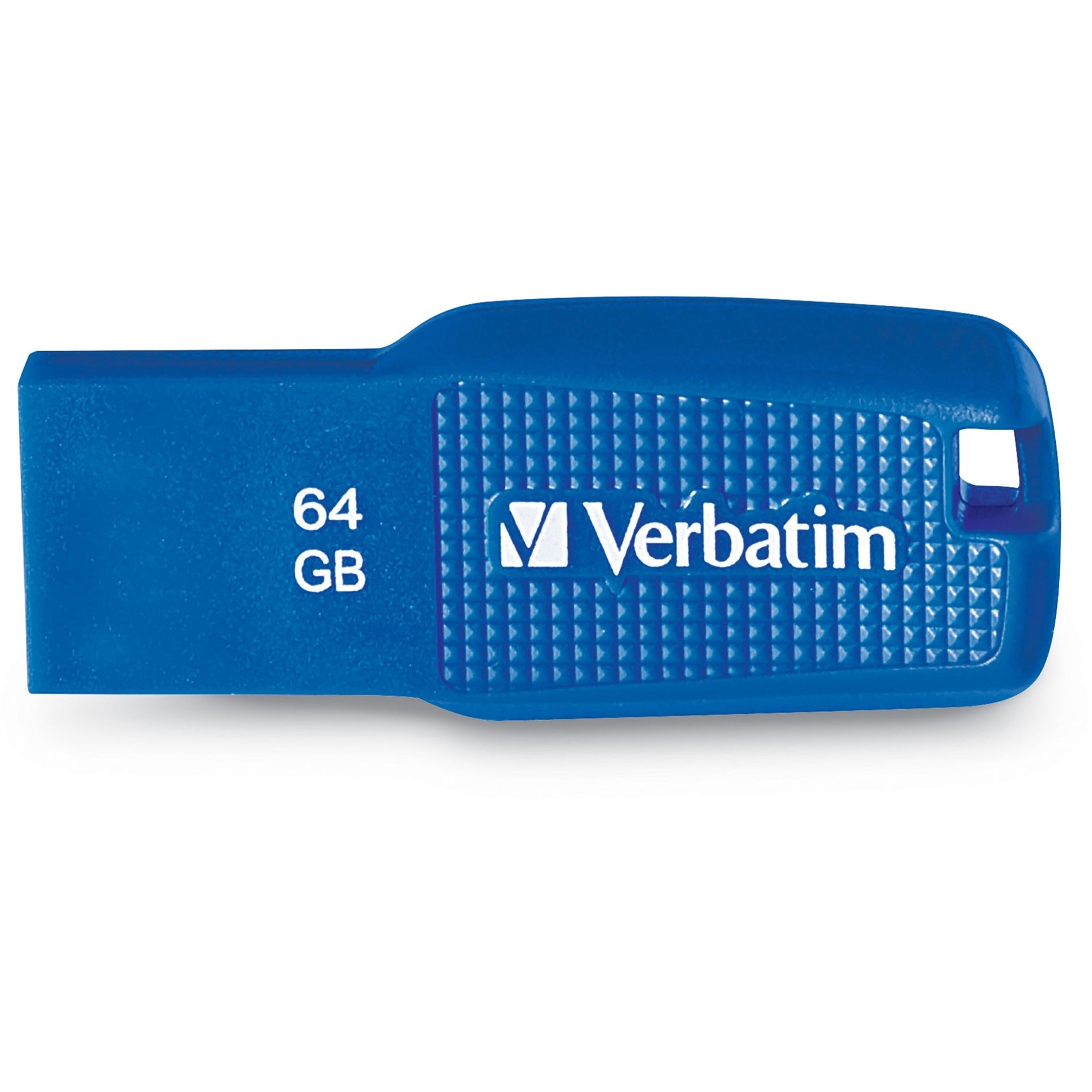 Verbatim 70879 64GB Ergo USB 3.0 Flash Drive - Blue, Capless, Password Protection