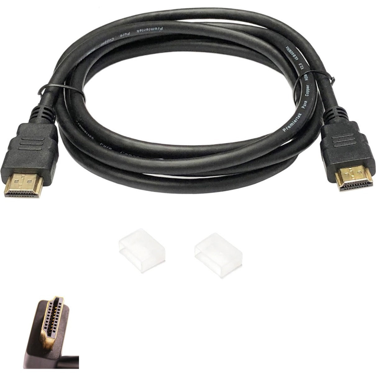 Premiertek HDMI-210 HDMI Cable 10ft, Noise-free, Gold Plated Connectors, Black