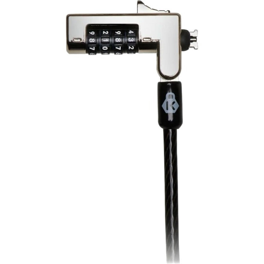 Kensington K60601WW Slim Combination Lock for Standard Slot-Serialized, 4-Digit Resettable Cable Lock