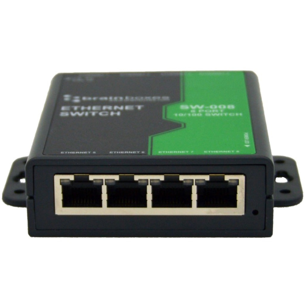 Brainboxes SW-008 8 Port Unmanaged Ethernet Switch Wall Mountable, Fast Ethernet Network, UK Origin