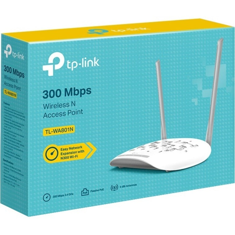 TP-Link TL-WA801N 300Mbps Wireless N Access Point, Fast Ethernet, 2.4 GHz Frequency Band