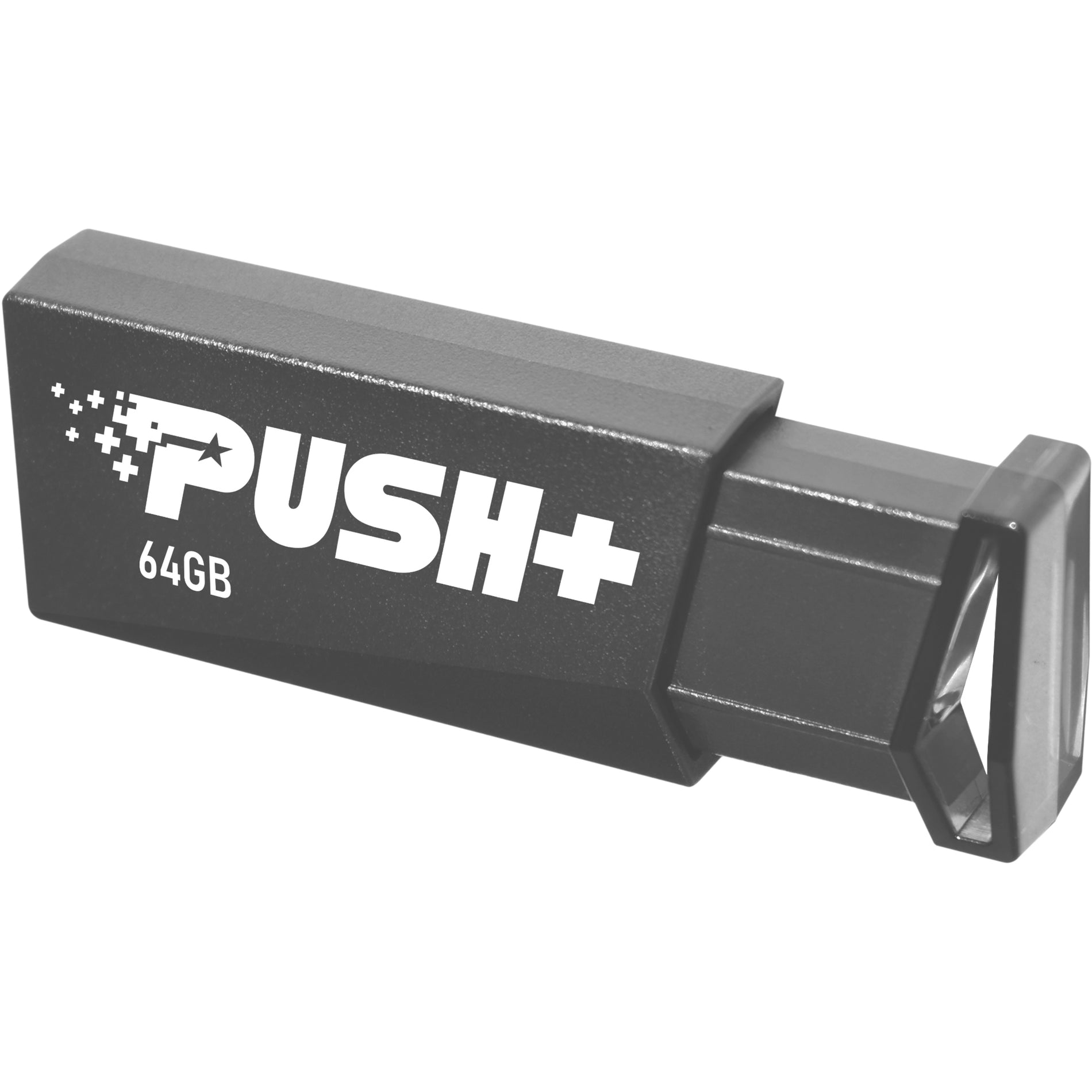 Patriot Memory PSF64GPSHB32U Push+ USB 3.2 Gen. 1 Flash Drive, 64GB Storage, Capless, Durable, Retractable, Portable