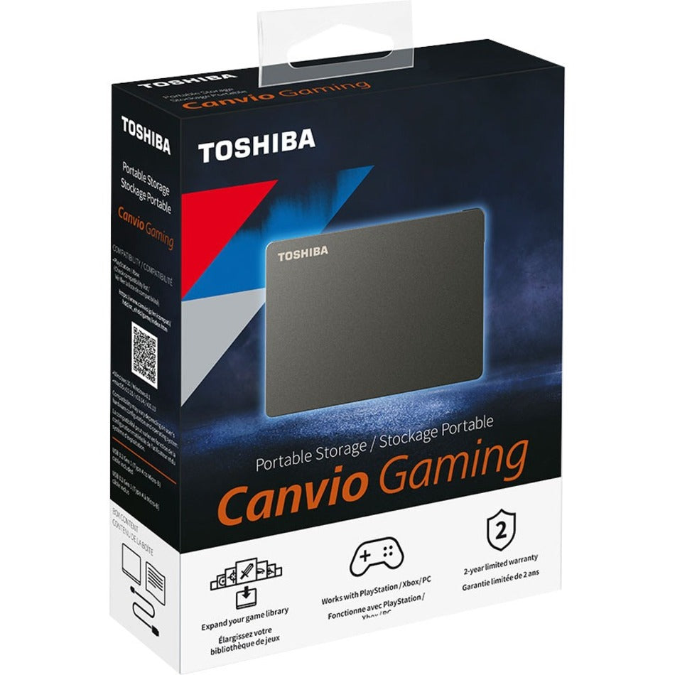 Toshiba HDTX120XK3AA Canvio Gaming Portable Hard Drive, 2TB, USB 3.0, Black