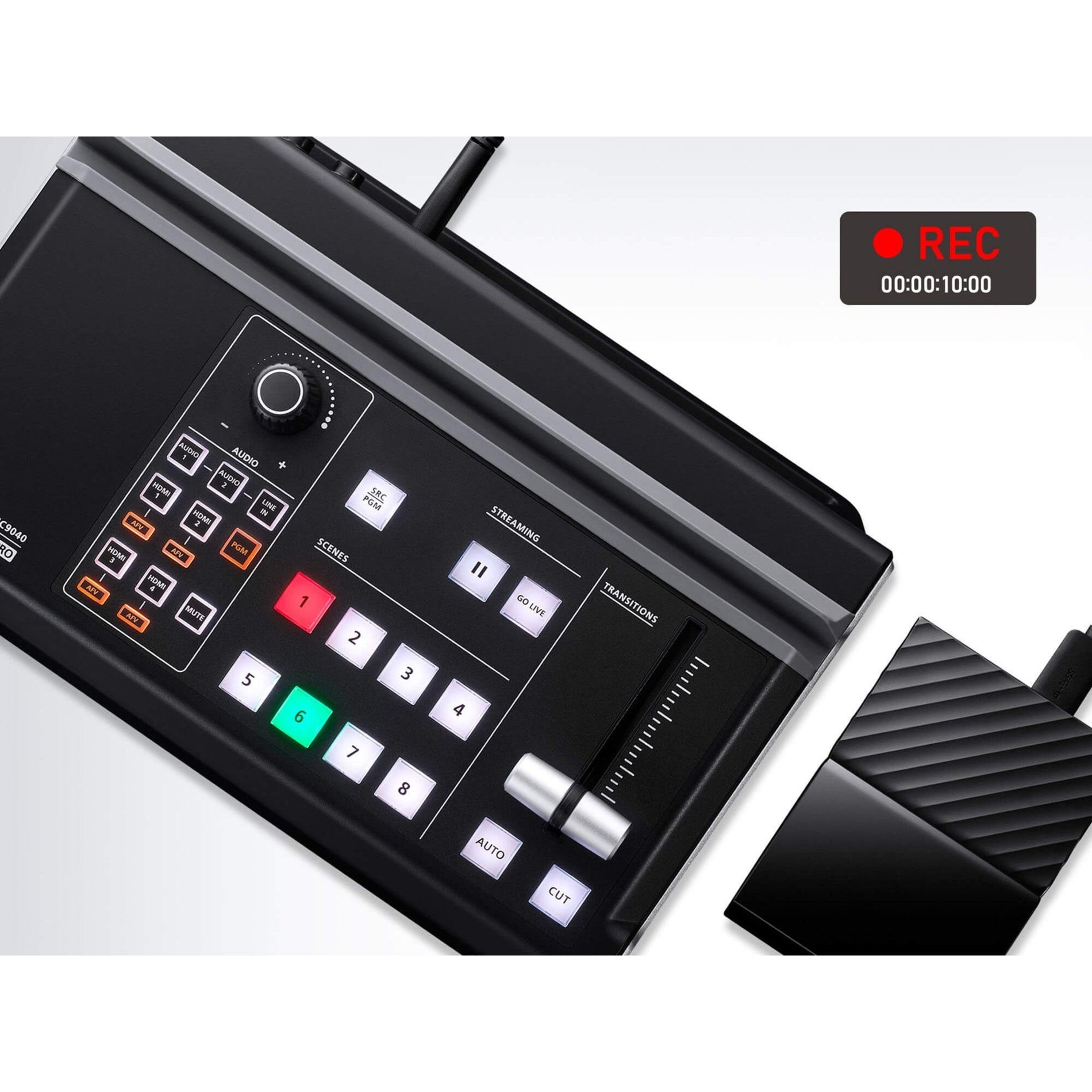 ATEN UC9040 StreamLIVE Pro All-in-one Multi-channel AV Mixer, Portable Video Mixer
