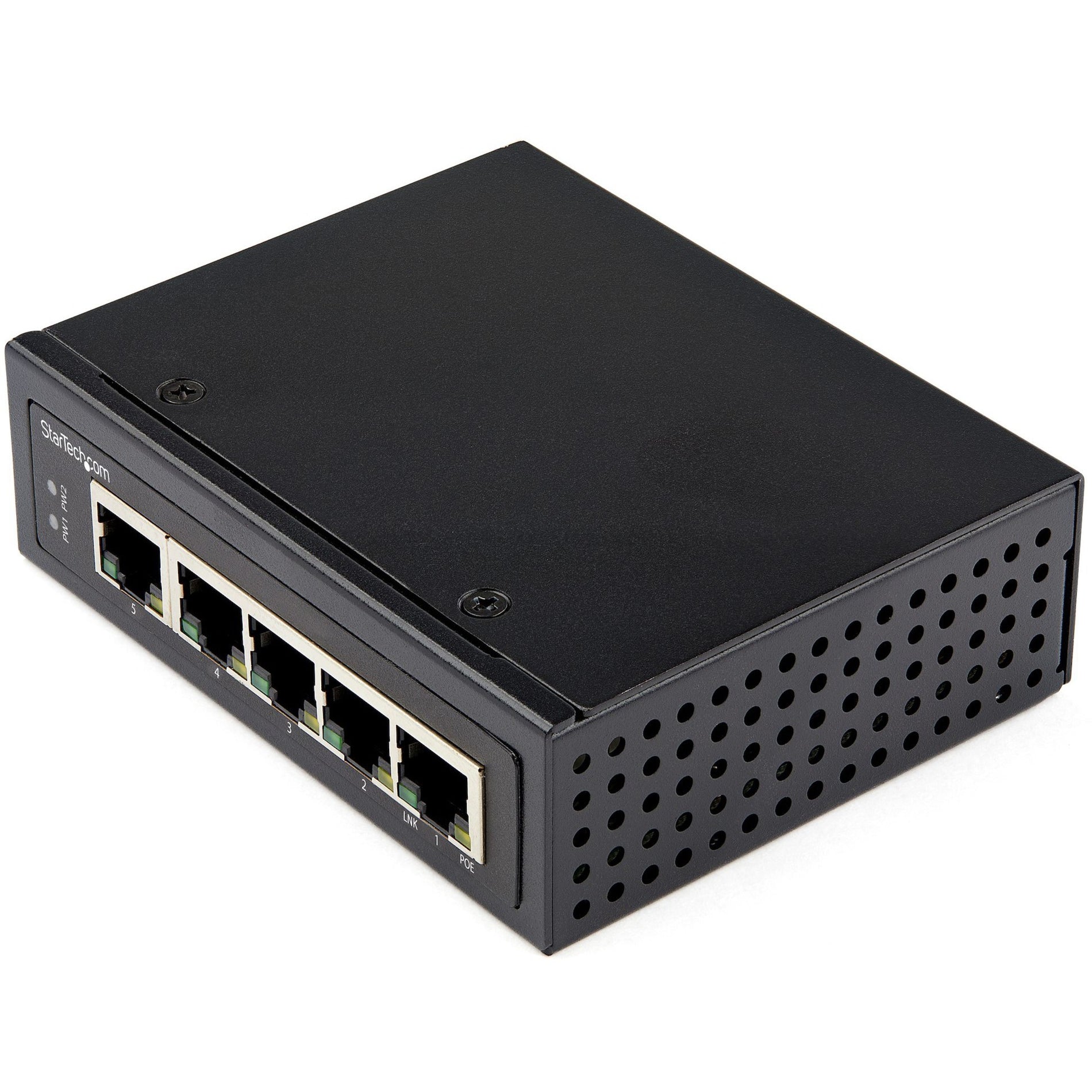 StarTech.com IESC1G50UP Ethernet Switch, 5-Port Gigabit Ethernet PoE+ Switch with 120W PoE Budget