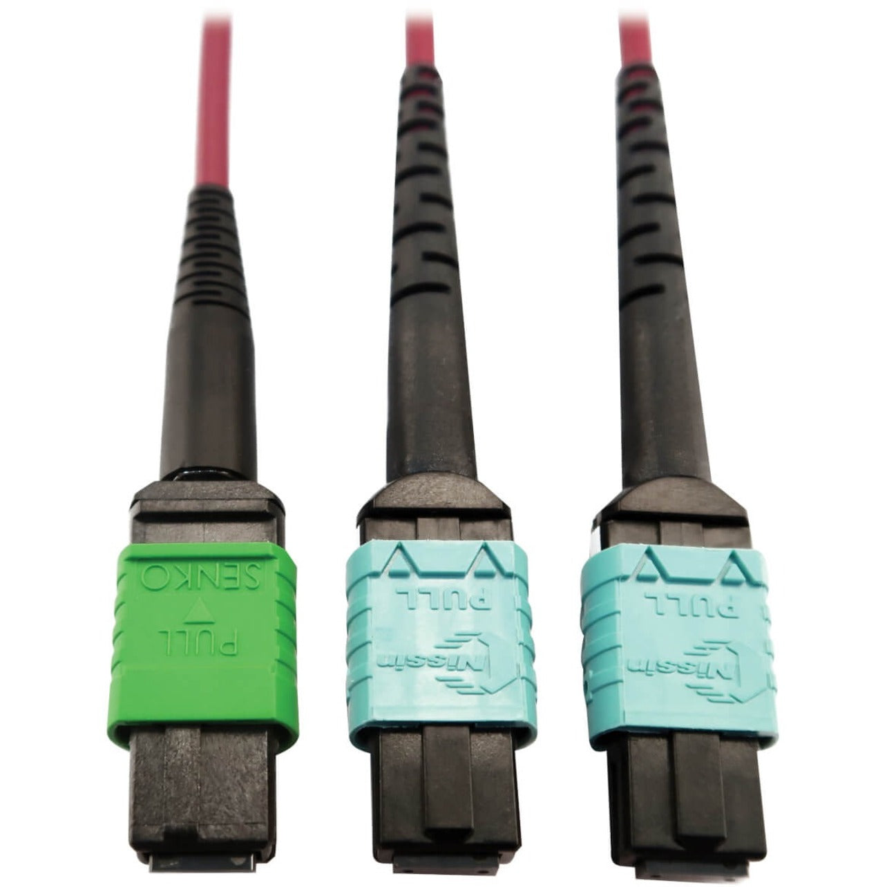 Tripp Lite N846D-03M-16DMG 400G Multimode 50/125 OM4 Fiber Optic Cable, Magenta, 3m