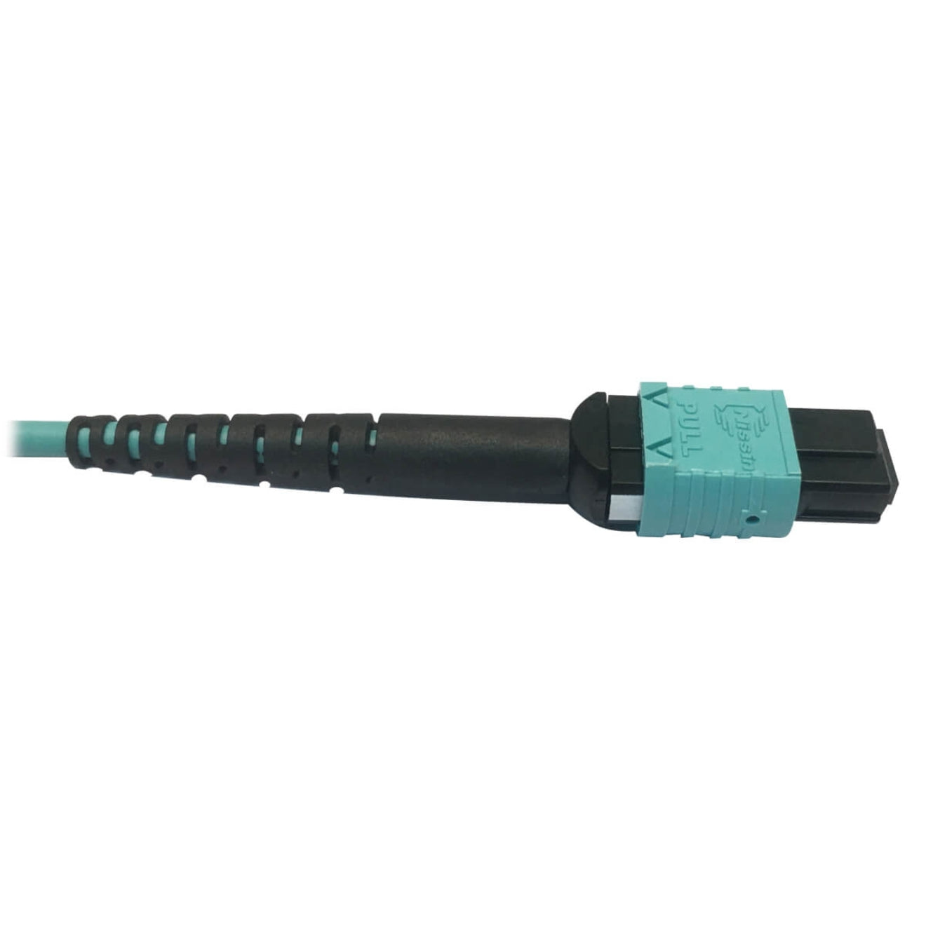 Tripp Lite N846D-03M-24AAQ 400G Multimode 50/125 OM4 Fiber Optic Cable, Aqua, 3m