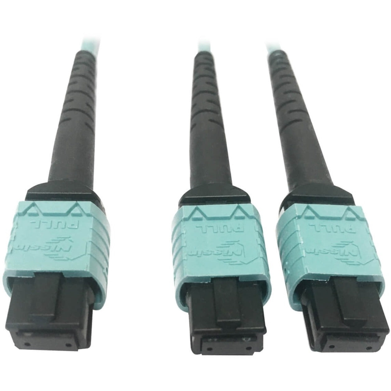 Tripp Lite N846D-03M-24BAQ 400G Multimode 50/125 OM4 Fiber Optic Cable, Aqua, 3m