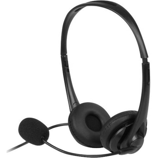 Aluratek Wired USB Stereo Headset with Noise Reducing Boom Mic and In-Line Controls (AWHU01FJ)