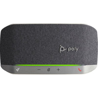 Poly Sync 20 Portable Speakerphone, USB-A, Bluetooth for Smartphone, Microphone, Battery Black, Silver (217038-01) Main image