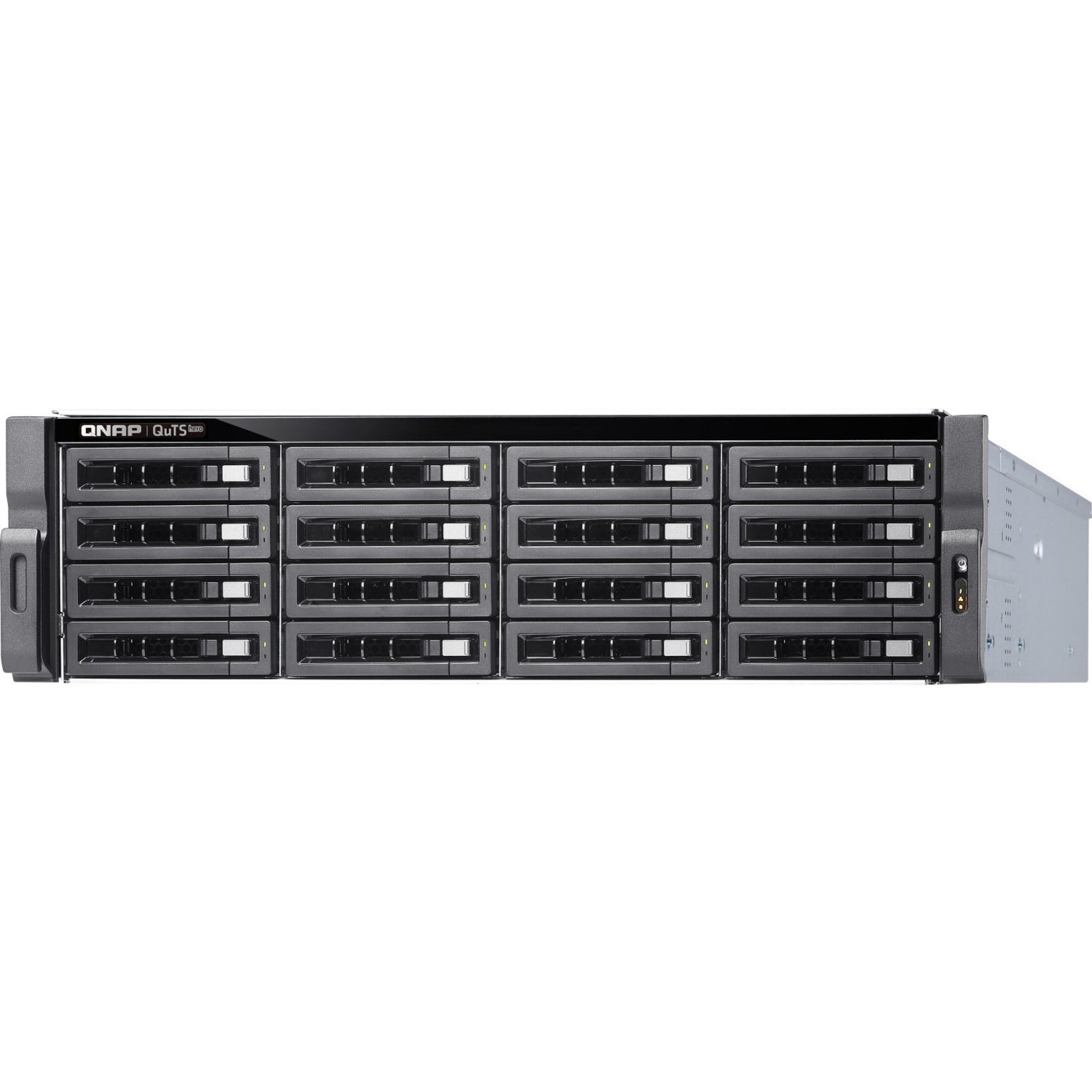 QNAP TS-H1683XU-RP-E2236-128G SAN/NAS Storage System TSH1683XURPE2236128G, 16-Bay, 128GB DDR4, QuTS hero 4.5.0, Xeon E-2236, 10GbE Ethernet