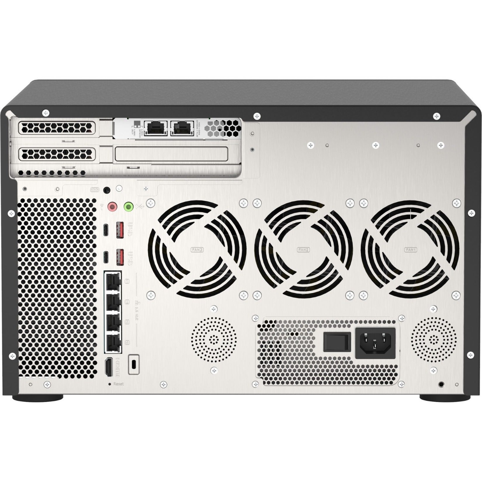 QNAP TVS-H1288X-W1250-16G SAN/NAS Storage System TVS-H1288XW125016GUS, 16GB DDR4, QuTS hero 4.5.0, 3 Year Warranty