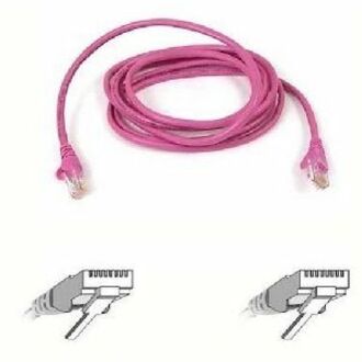 Belkin A3L791-02-PNK Cat. 5E UTP Patch Cable, 2 ft, Pink