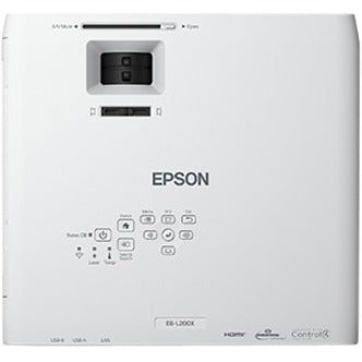 Epson V11H992020 PowerLite L200X 3LCD XGA Long-Throw Laser Projector with Built-in Wireless, 4200 lm, 4:3 Aspect Ratio