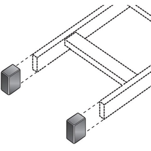 Black Box RM661 Ladder Rack End Cap Kit - (2) Caps, Cable Organizer