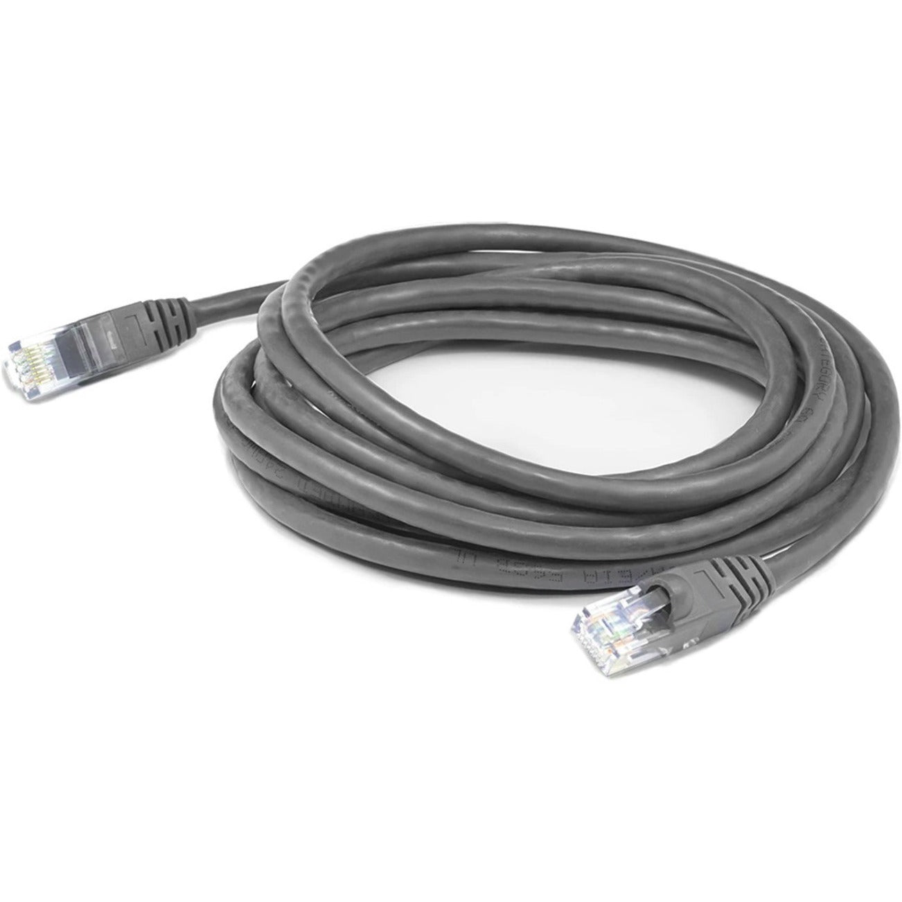 AddOn ADD-10FCAT6-GY 10ft RJ-45 (Male) to RJ-45 (Male) Straight Gray Cat6 UTP PVC Copper Patch Cable, Network Cable